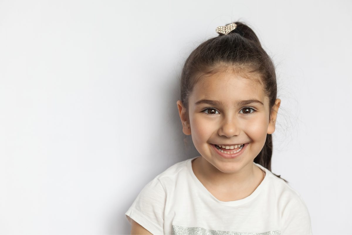 Child during early orthodontic evaluation at Lefort Orthodontics
